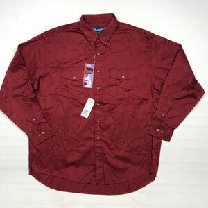NWT VTG Painted Desert by Wrangler Red Button Western Shirt Rodeo Mens 18 x 36